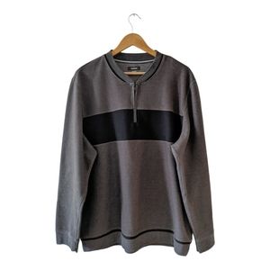 Alfani Charcoal Heather Long Sleeve Knit Table Sweater, XXL